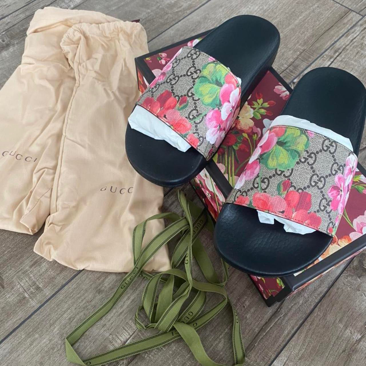 Authentic Gucci Blooms Slides